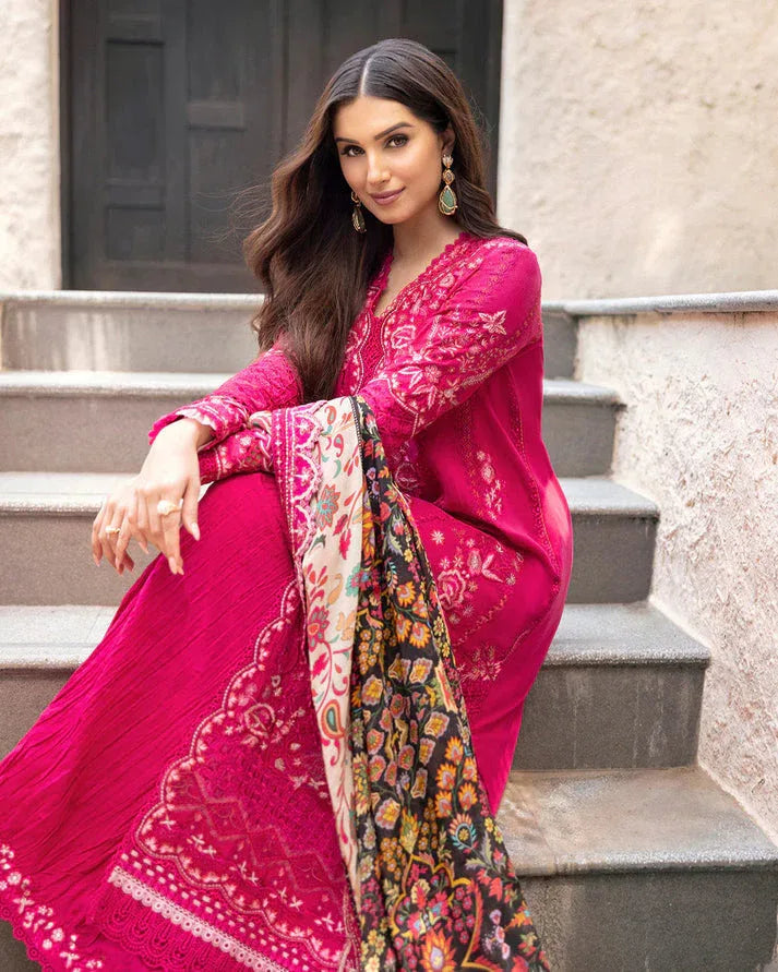 FAIZA SAQLAIN LAWN LUXURY UNSTITCHED EMB ZINNIA 3PC