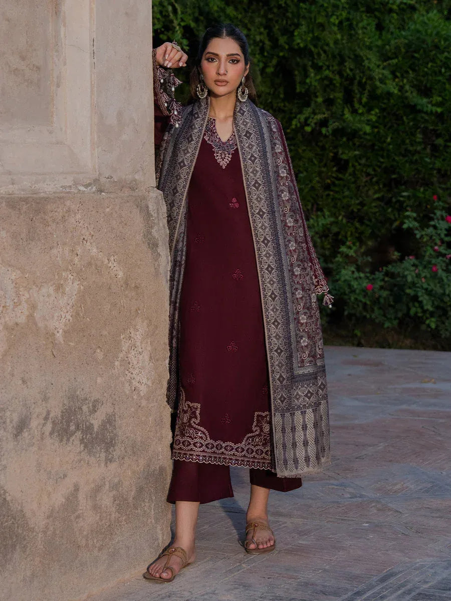 JAZMIN DHANAK LUXURY UNSTITCHED EMB 3PC