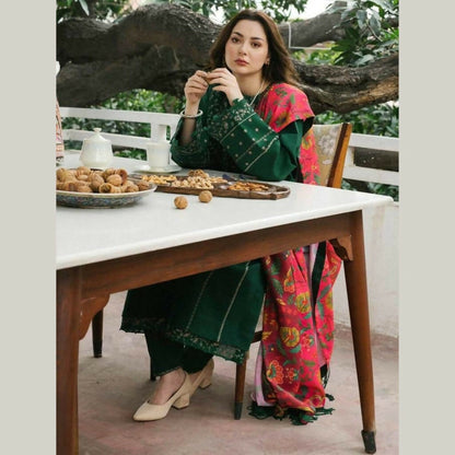 ZARA SHAHJAHAN DHANAK UNSTITCHED EMB 3PC