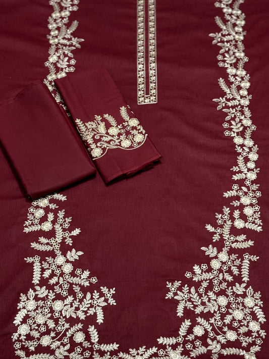 A- MAHI FABRICS LAWN UNSTITCHED EMB 2PC