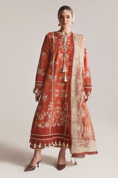 HUSSAIN REHAR | DHANAK UNSTITCHED EMB  | 3PC | DIGITAL PRINTED WOOL SHAWL