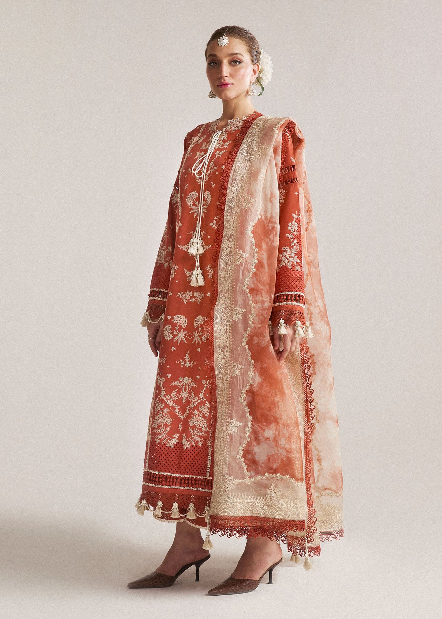 HUSSAIN REHAR | DHANAK UNSTITCHED EMB  | 3PC | DIGITAL PRINTED WOOL SHAWL
