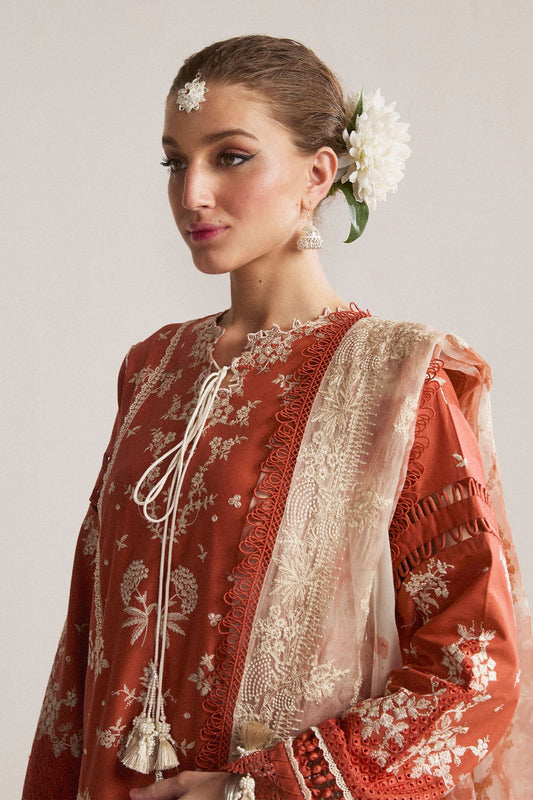 HUSSAIN REHAR | DHANAK UNSTITCHED EMB  | 3PC | DIGITAL PRINTED WOOL SHAWL