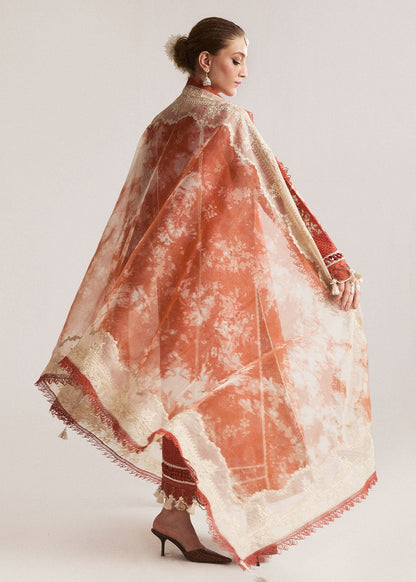 HUSSAIN REHAR | DHANAK UNSTITCHED EMB  | 3PC | DIGITAL PRINTED WOOL SHAWL